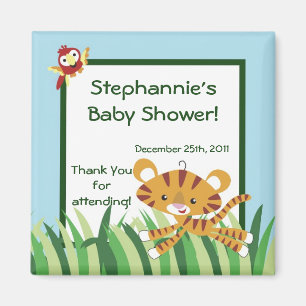 2"x2" Gefallen Magnet Regenwald Jungle Tier