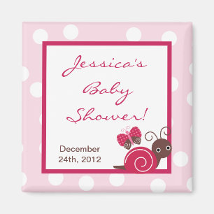 2"x2" Magnet Favor Berry Garden Lady Bug