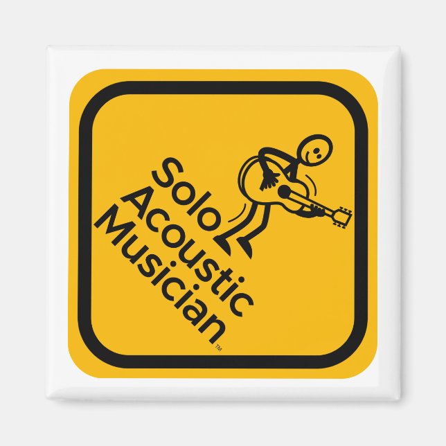 2"x2" Square Kühlschrankmagnet Gelbes SAM-Logo Magnet (Vorne)