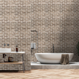 2' x 12' Brick Patterned Textured Vinyl  Tapete