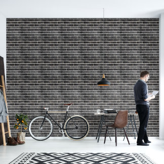 2' x 12' Brick Patterned Textured Vinyl  Tapete