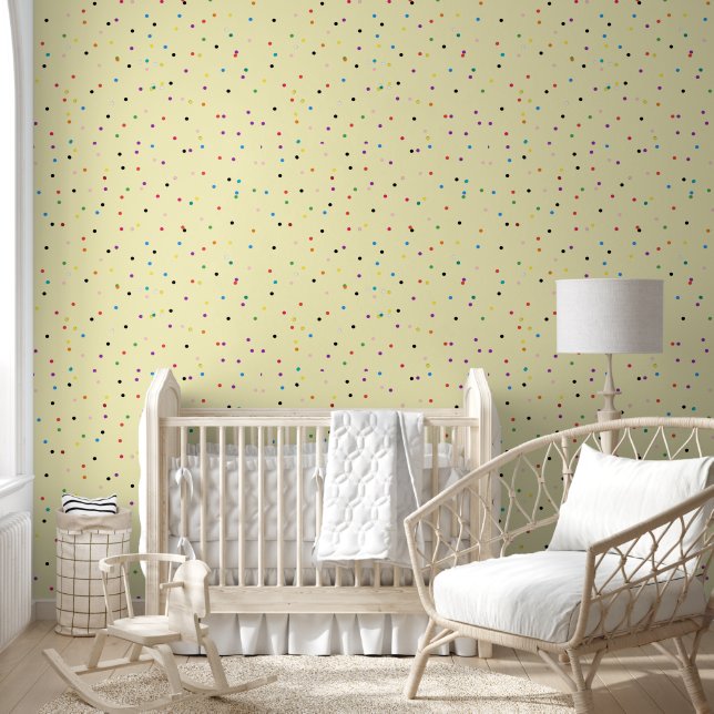 2' x 12' Polka Dot Texturierte Vinyl Tapete (Kinder)