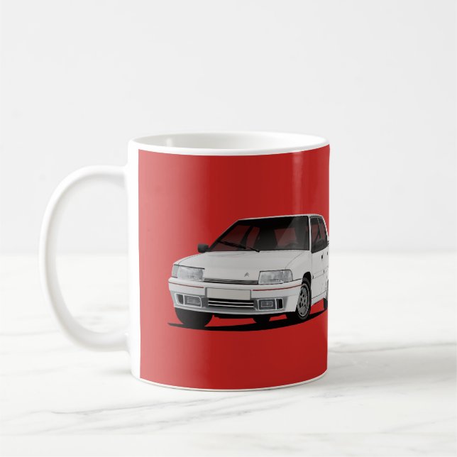 2 x weißer Citroën BX GTi Kaffeetasse (Links)