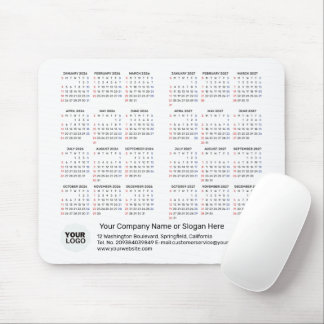 2 Year Calendar 2026 - 2027 Corporate Gift SUNDAY Mousepad