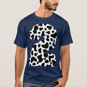 2 Years Old cow Themed - cow 2nd Birthday Party T-Shirt