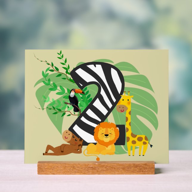 2 years old! Happy Birthday baby! Acrylschild (Neutral)