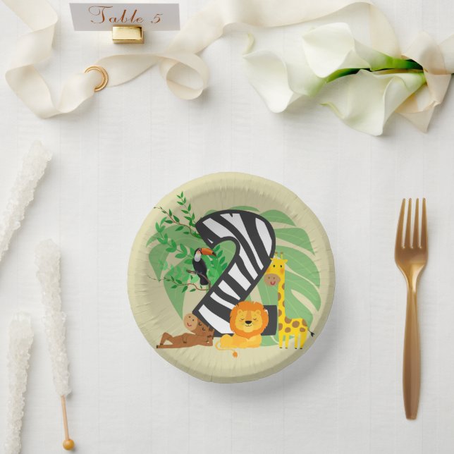 2 years old! Happy Birthday baby! Pappteller (Hochzeit)