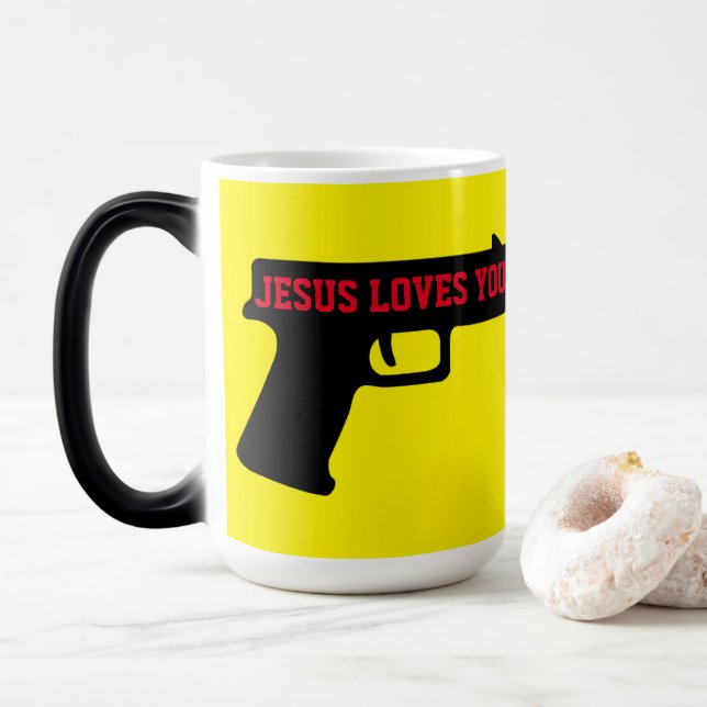2A - JESUS LIEBEN SIE 15 Oz. Verwandlungstasse (Mit Donut)
