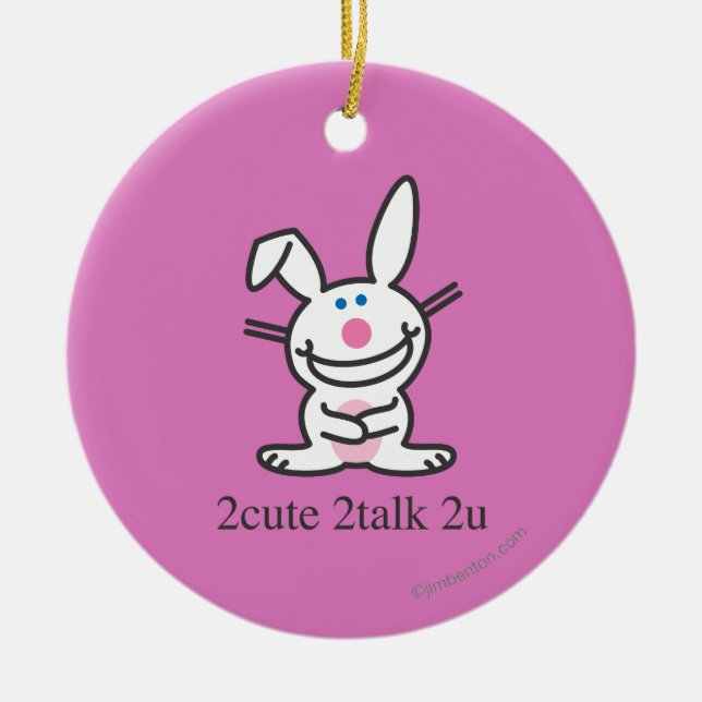 2cute 2talk 2u keramik ornament (Vorne)