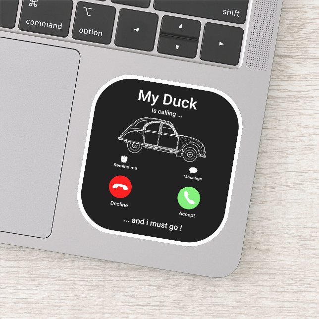 2CV Deux Chevaux Funny Smartphone Aufkleber (Detail)