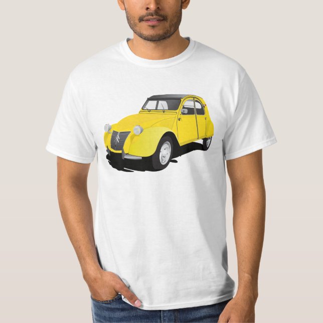 2CV (deux chevaux) gelb T-Shirt (Vorderseite)