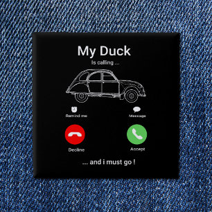 2CV Deux Chevaux Lustige Smartphone-Postkarte Button