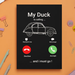 2CV Deux Chevaux Lustige Smartphone-Postkarte Postkarte