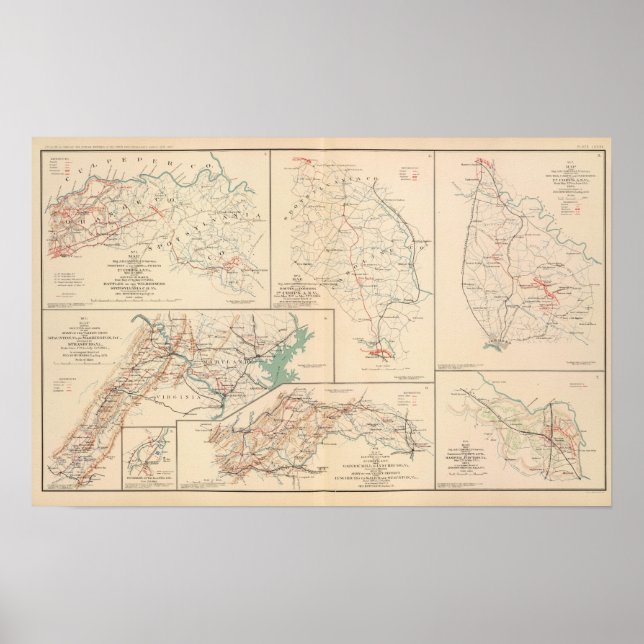 2d Corps AN Va, Lager, Taschen, Routen Poster (Vorne)