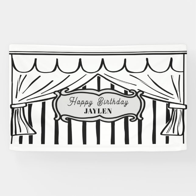 2D-Geburtstagsfeier-Comic-Style-Hintergrund Banner (Horizontal)