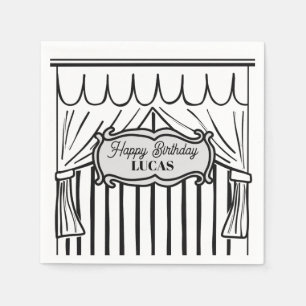 2D Geburtstagsparty Comic Style Serviette