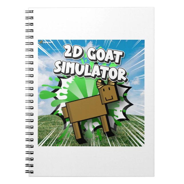 2D Goat Simulator Notebook Notizblock (Vorderseite)