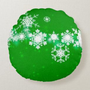 2d illustration. Snowflakes on background. Holy Ch Rundes Kissen