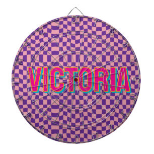 2D Retro Farbige Buchstaben Name Dartscheibe