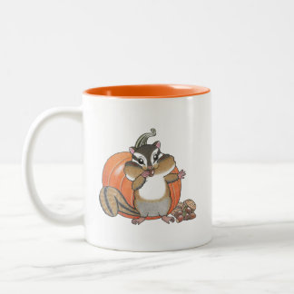 2designs Niedlich Chipmunk Eichhörnchen Halloween Zweifarbige Tasse