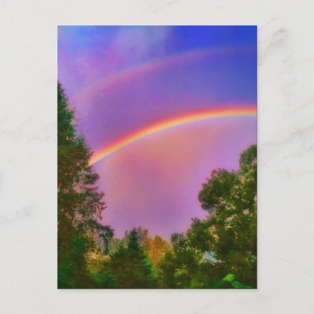 2DOPPELRAINBOW-POSTKARTE POSTKARTE (Vorderseite)