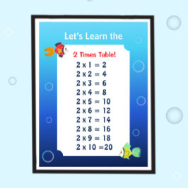 2er-Reihe Poster für Kinder | Ozean-Mathematik
