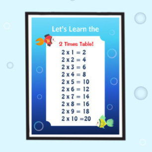 2er-Reihe Poster für Kinder   Ozean-Mathematik 
