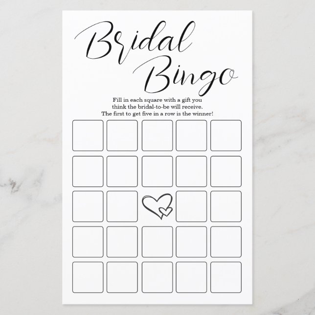 2in1 Bridal Bingo & Whats in Ihren Purse Games (Vorderseite)