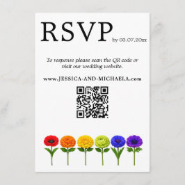 🌈 2in1 RSVP+Details LGBTQ Werde gemeinsam glückl Begleitkarte