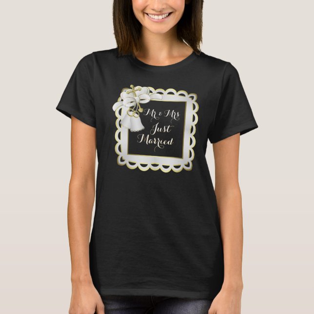 #2Just Married Women's Hanes ComfortSoft® T - Shir T-Shirt (Vorderseite)