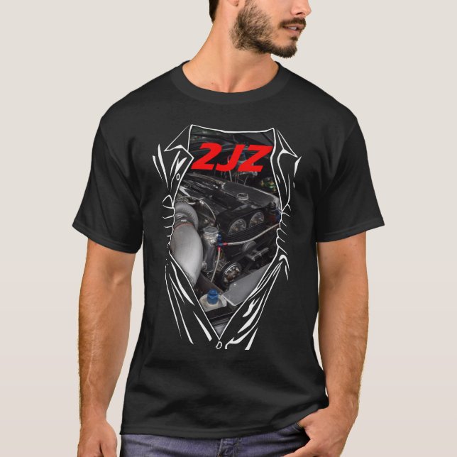 2JZ Motor AWD GE Cars CC Horsepowe Art GTE Twin T-Shirt (Vorderseite)