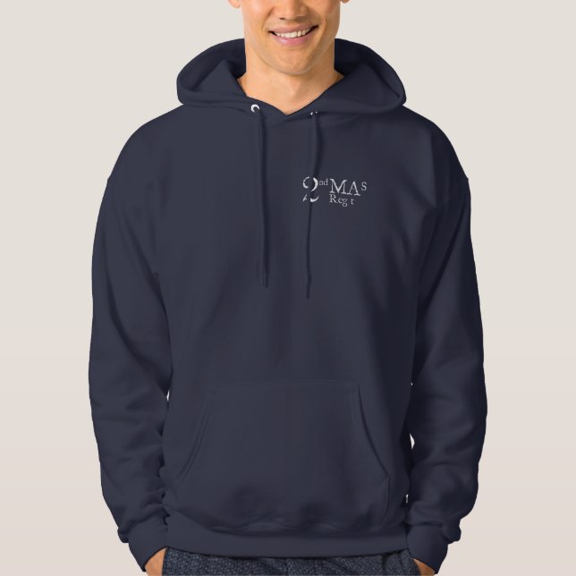 2MA Men Hoodie - Brits Out of Boston (Marine) (Vorderseite)