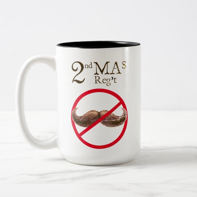 2MA-Tasse - kein Gesichtshaar Zweifarbige Tasse (Links)