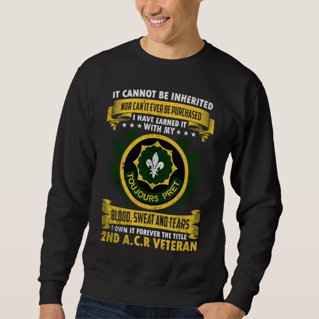 2nd Armored Cavalry Regiment 2nd ACR Veteran Sweatshirt (Vorderseite)
