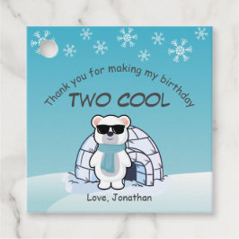 2nd Birthday Boy Two Cool Polar Bear Iglo   Geschenkanhänger