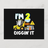 2nd Birthday Gift Construction Truck Party 2 Year