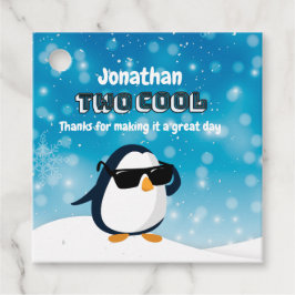 2nd Birthday Two Cool Penguin Boy Geschenkanhänger