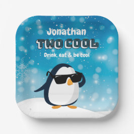 2nd Birthday Two Cool Penguin Boy Pappteller