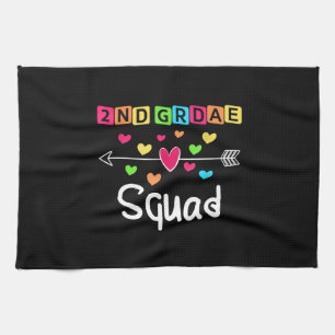 2nd Grad Teacher Shirts School Team Zweiter Grad Geschirrtuch