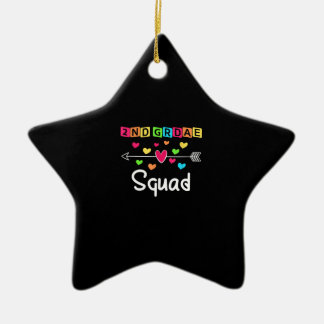 2nd Grad Teacher Shirts School Team Zweiter Grad Keramik Ornament