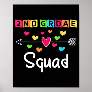 2nd Grad Teacher Shirts School Team Zweiter Grad Poster