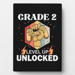 2nd Grad Unlocked Level Up Back To School First Fotoplatte
