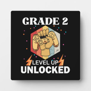 2nd Grad Unlocked Level Up Back To School First Fotoplatte