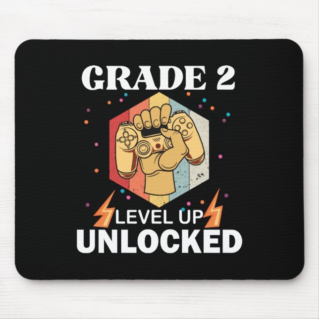 2nd Grad Unlocked Level Up Back To School First Mousepad (Vorne)