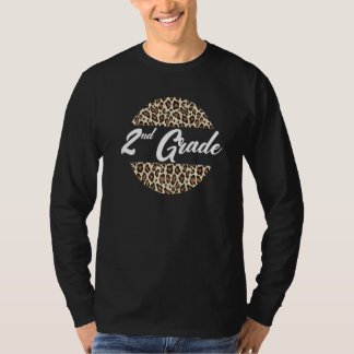 2nd Grade Cheetah Print School Teacher Student Sec T-Shirt