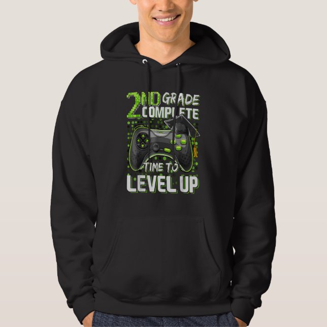 2nd Grade Complete Time To Level Up Happy Last Day Hoodie (Vorderseite)