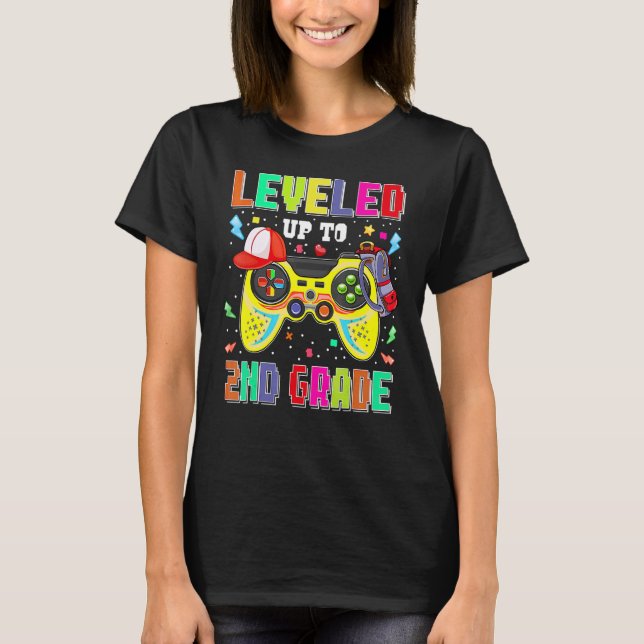 2nd Grade Gamer First Day Second Grade Boys Back T T-Shirt (Vorderseite)