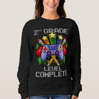 2nd Grade Level Complete Back To School  Boys Girl Sweatshirt
