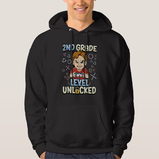 2nd Grade Level Unlocked 4 Hoodie (Vorderseite)