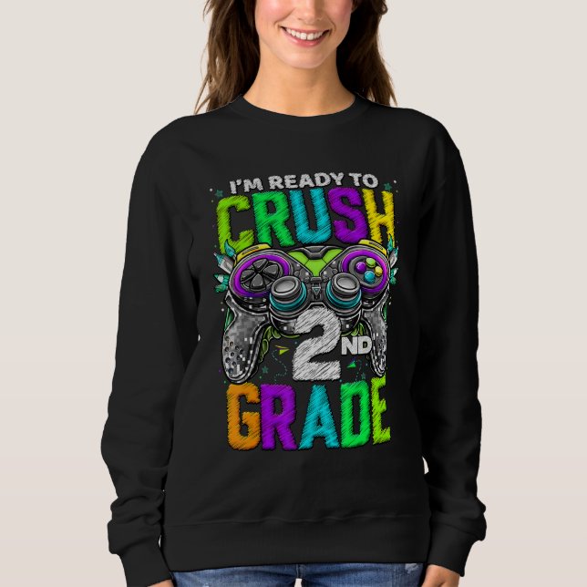 2nd Grade Level Unlocked Game On 2nd Grade Back To Sweatshirt (Vorderseite)